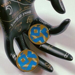 Vintage 1980s Gold Geometric Earrings